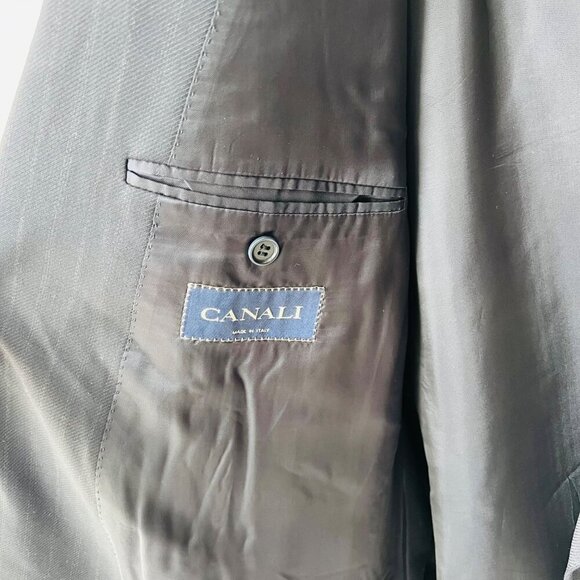 Canali for Guy La Ferrera Double-Breasted Pinstripe Sport coat-Navy– 56IT(US46L) - Picture 10 of 14